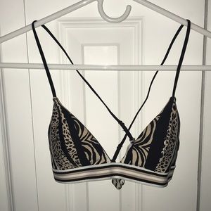 H&M animal print bikini top